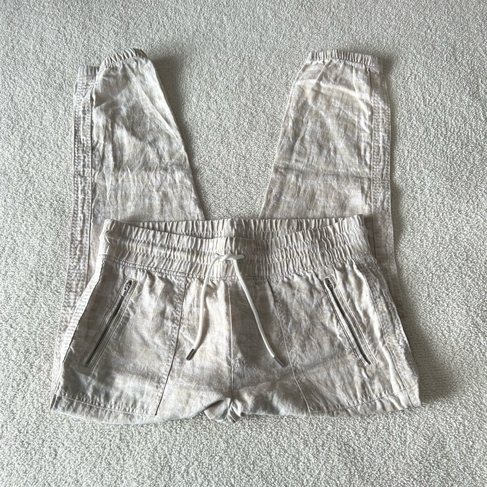 Athleta tide Cabo linen Joggers with Zipper Pockets